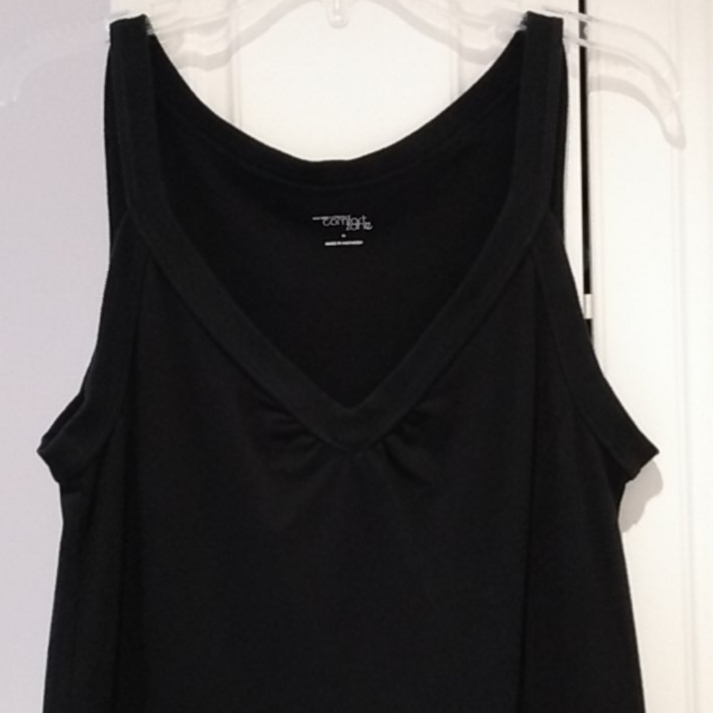 Comfy Black Cotton Jumper Made of Sweatshirt-Like Material with Elastic-Band Hem